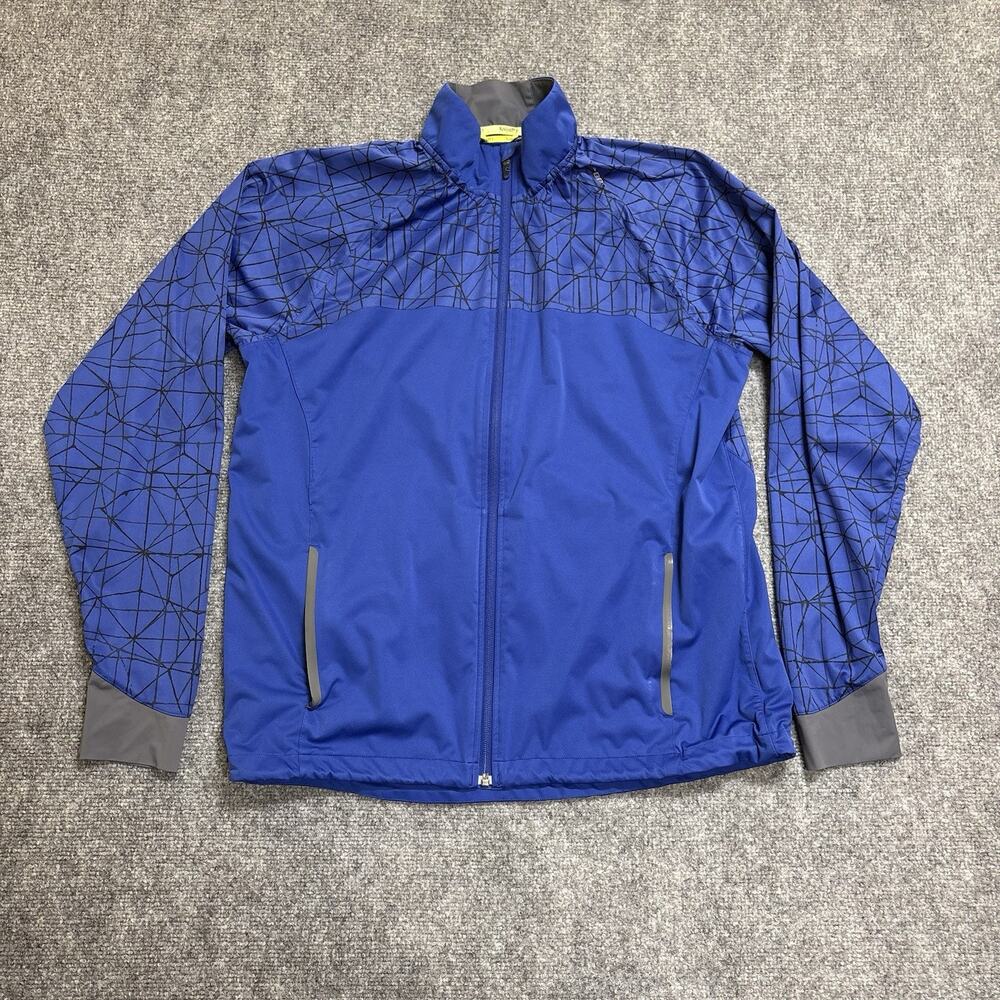Brooks Men's Size Large Blue Zip Up Lightweight Running/Activewear Windbreaker
